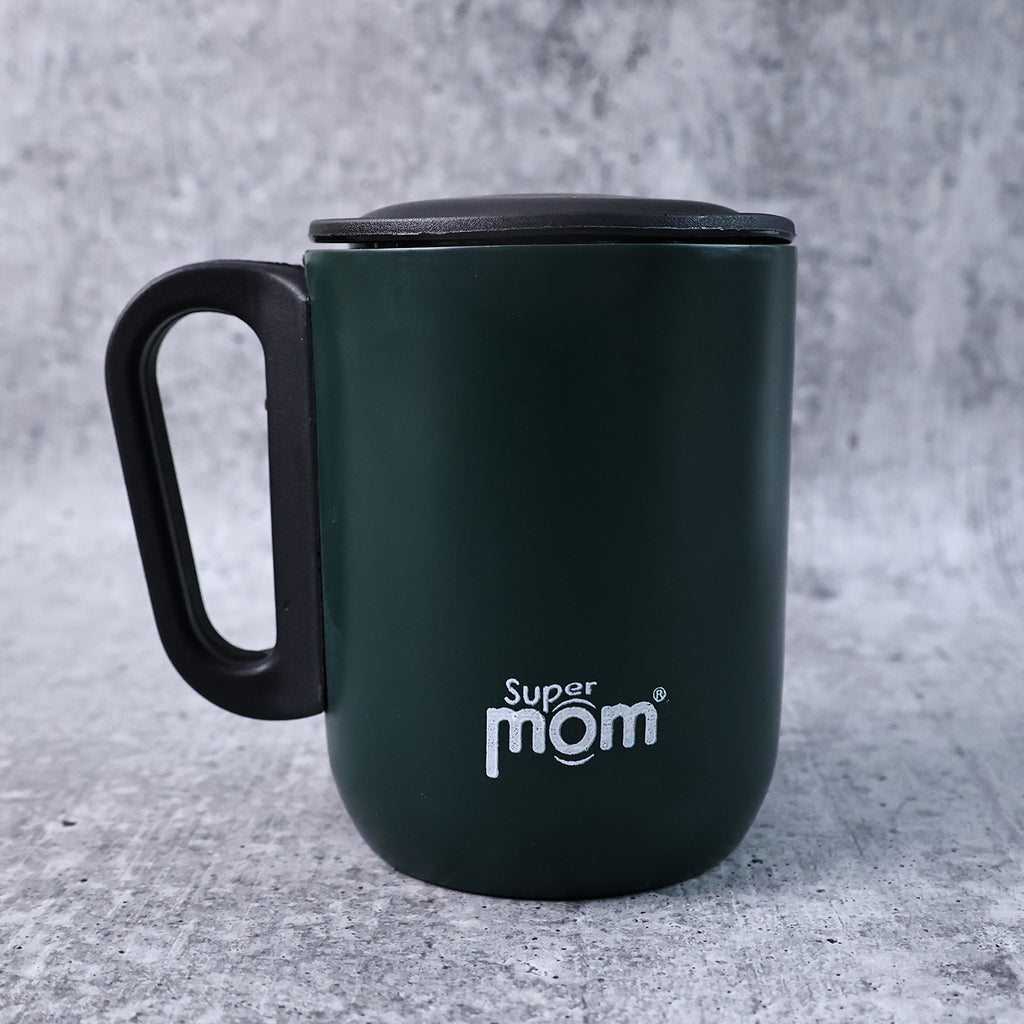 Supermom Metallic Stainless Steel Insulated Mug With Lid Approx 300ml (1 Pc)