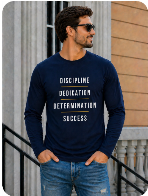 Mens Full Sleeves High Quality T-Shirt(180GSM)