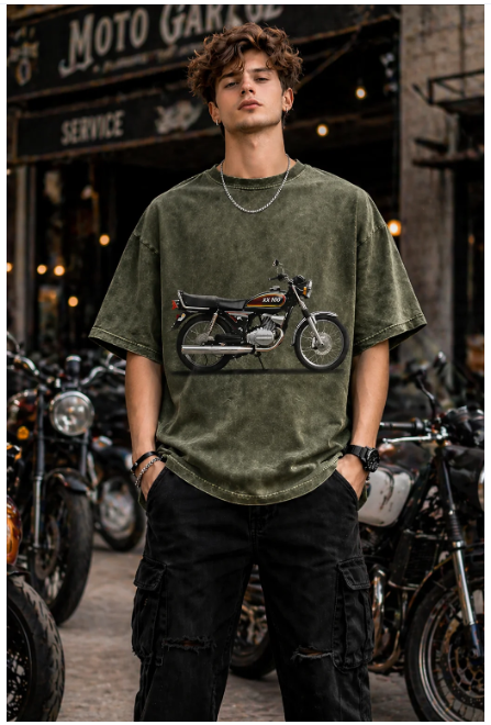 Unisex Acid Washed Oversized T-shirt (100% Cotton 240GSM)