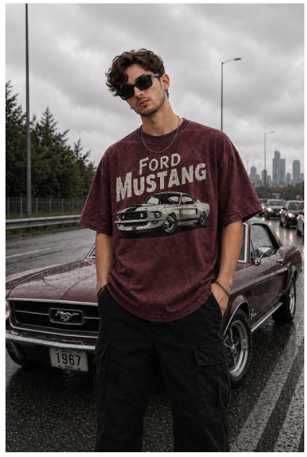 Unisex Acid Washed Oversized T-shirt (100% Cotton 240GSM)