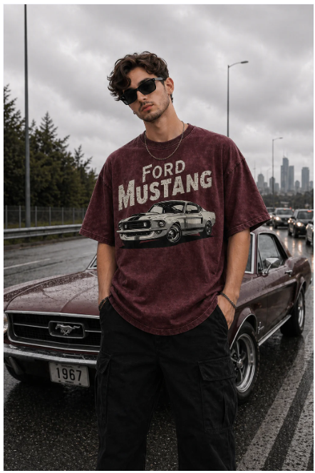 Unisex Acid Washed Oversized T-shirt (100% Cotton 240GSM)