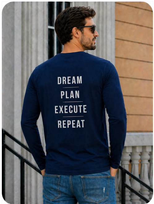Mens Full Sleeves High Quality T-Shirt(180GSM)